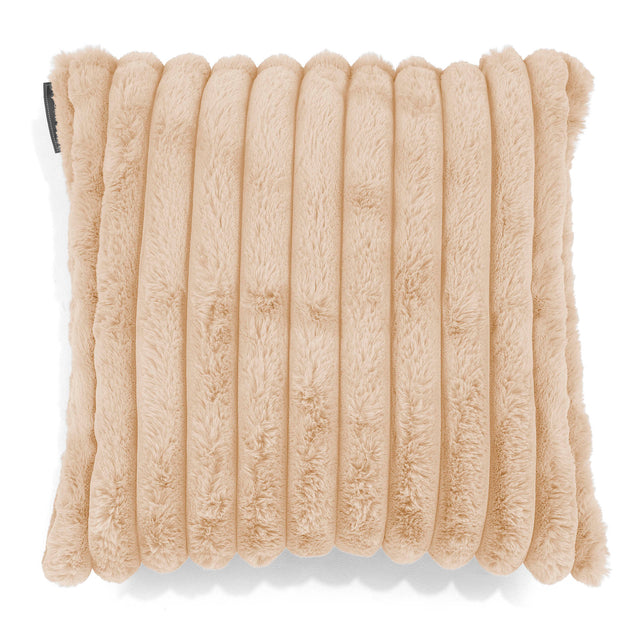 Scatter Cushion Cover 47 x 47cm - Ultra Plush Cord Peach 01