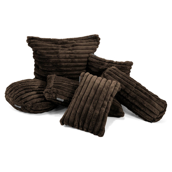 Scatter Cushion Cover 47 x 47cm - Ultra Plush Cord Sable 03