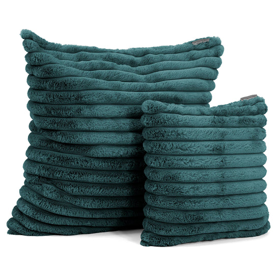 Scatter Cushion Cover 47 x 47cm - Ultra Plush Cord Teal 02