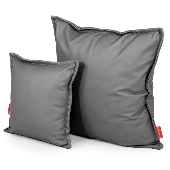 Scatter Cushion Cover 47 x 47cm - Vegan Leather Grey 02