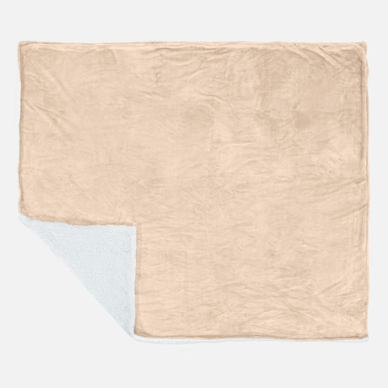 Sherpa Throw / Blanket - Fleece Cream 03
