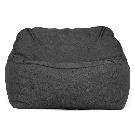 Sloucher Bean Bag Chair - Boucle Graphite Grey 01