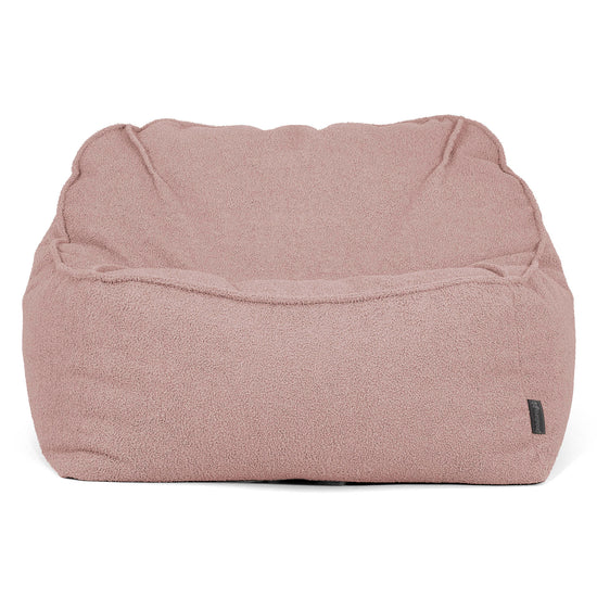 Sloucher Bean Bag Chair - Boucle Pink 01