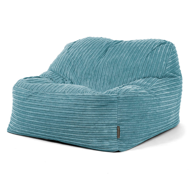 Sloucher Bean Bag Chair - Cord Aegean Blue 03