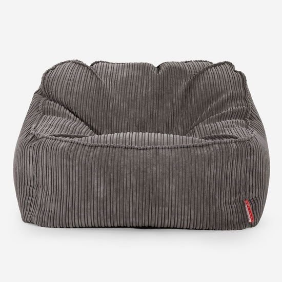 Sloucher Bean Bag Chair - Cord Graphite Grey 01