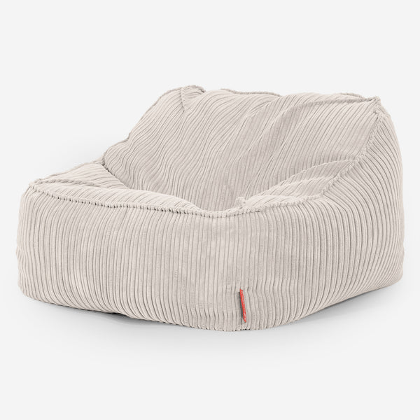 Sloucher Bean Bag Chair - Cord Ivory 03