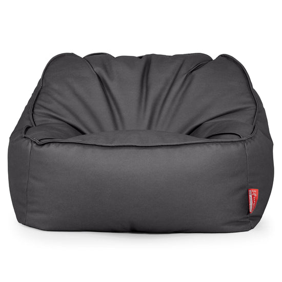 Sloucher Bean Bag Chair - Vegan Leather Black 01