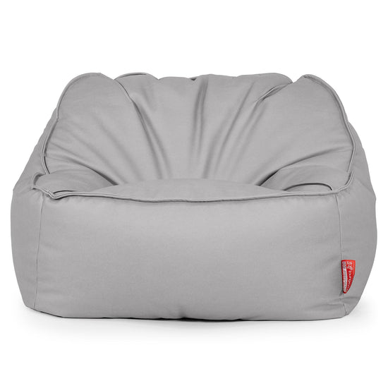 Sloucher Bean Bag Chair - Vegan Leather Grey 01