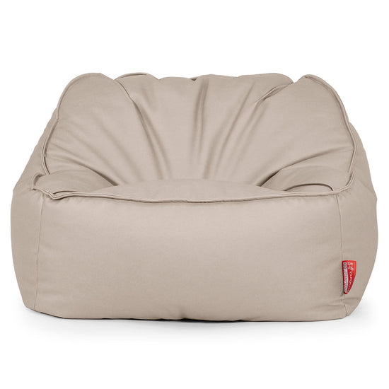 Sloucher Bean Bag Chair - Vegan Leather Ivory 01