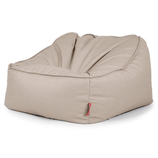 Sloucher Bean Bag Chair - Vegan Leather Ivory 03