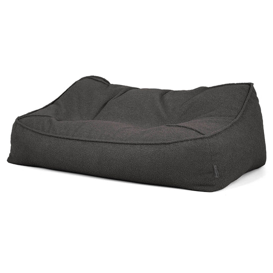 Sloucher Bean Bag Sofa - Boucle Graphite Grey 03