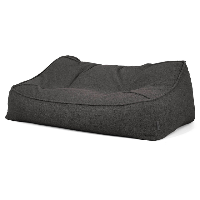 Sloucher Bean Bag Sofa - Boucle Graphite Grey 03