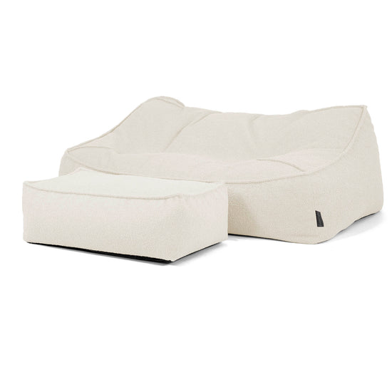 Sloucher Bean Bag Sofa - Boucle Ivory 02