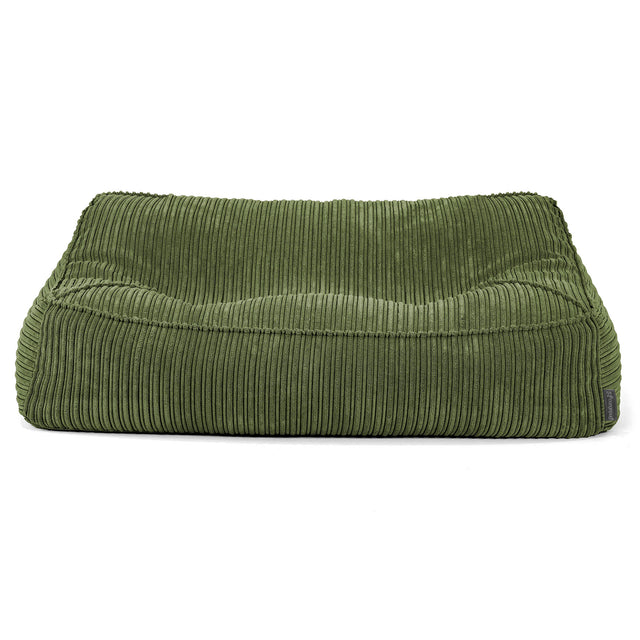 Sloucher Bean Bag Sofa - Cord Forest Green 03