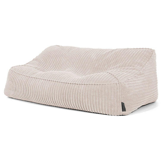 Sloucher Bean Bag Sofa - Cord Ivory 02