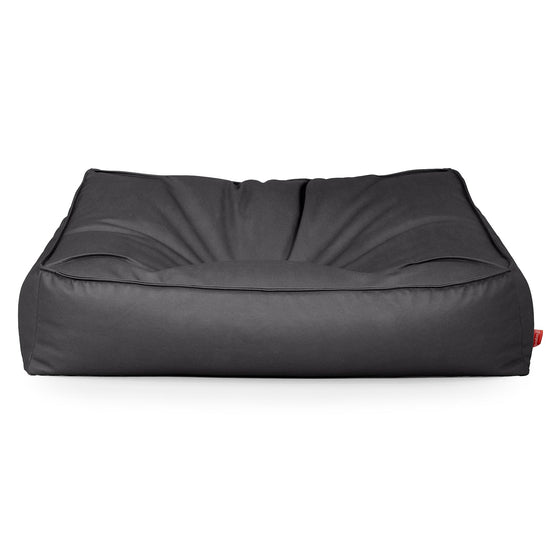 Sloucher Bean Bag Sofa - Vegan Leather Black 01