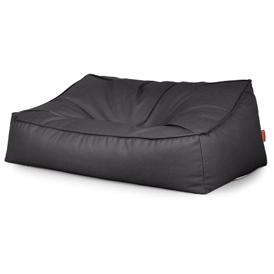 Sloucher Bean Bag Sofa - Vegan Leather Black 03