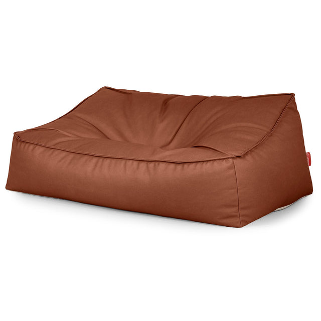 Sloucher Bean Bag Sofa - Vegan Leather Chestnut 03