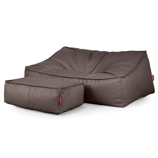 Sloucher Bean Bag Sofa - Vegan Leather Chocolate 02