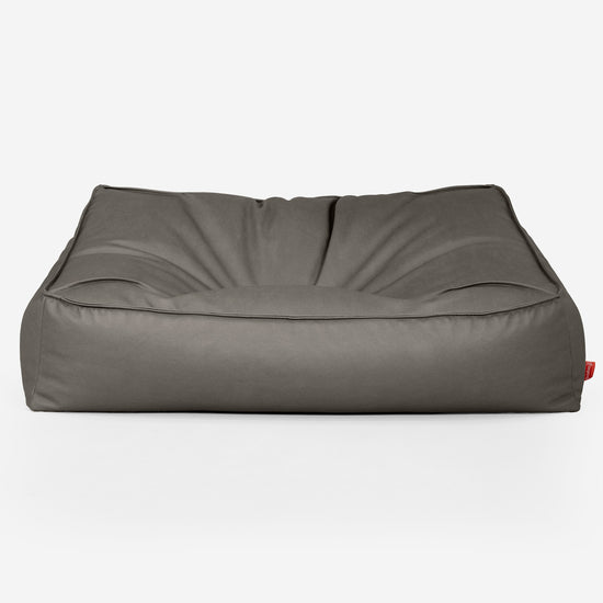 Sloucher Bean Bag Sofa - Vegan Leather Grey 01