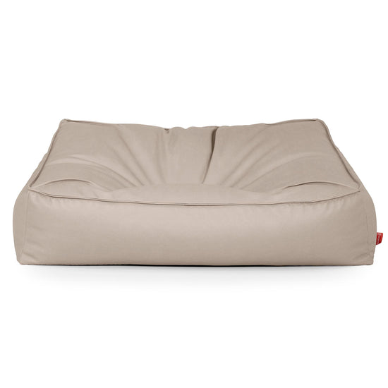 Sloucher Bean Bag Sofa - Vegan Leather Ivory 01