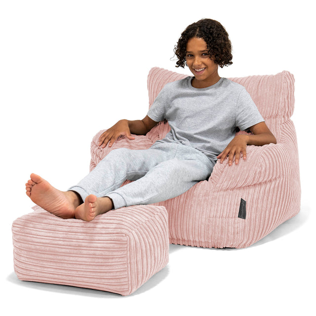 Teens Bean Bag Armchair 6-14 yr - Cord Blush Pink 01