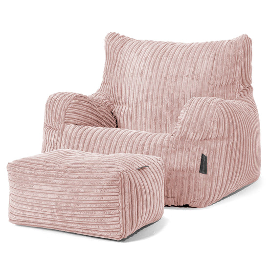 Teens Bean Bag Armchair 6-14 yr - Cord Blush Pink 03