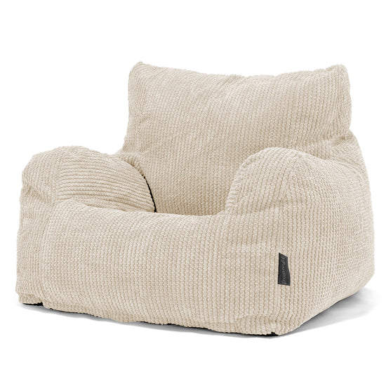 Teens Bean Bag Armchair 6-14 yr - Pom Pom Ivory 02