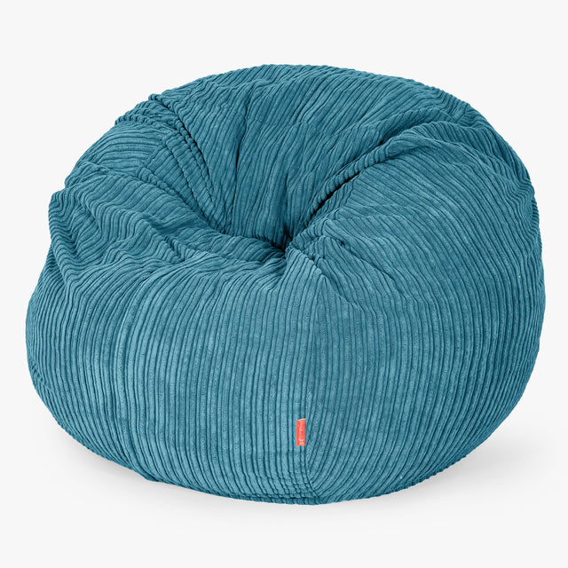 The Bean Bag Bed - Cord Aegean Blue 01