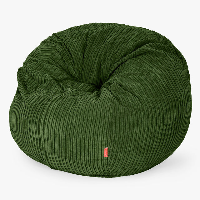 The Bean Bag Bed - Cord Forest Green 01
