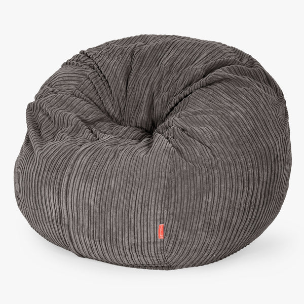 The Bean Bag Bed - Cord Graphite Grey 01