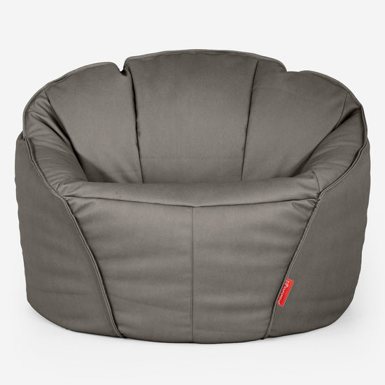 Ultimate Classic Gaming Bean Bag Chair - Vegan Leather Grey 02