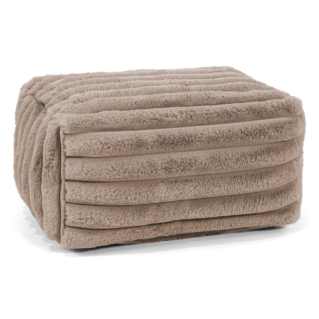 Small Footstool - Ultra Plush Cord Minky 01