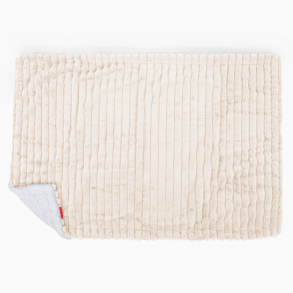 Sherpa Throw / Blanket - Ultra Plush Cord Cream 02