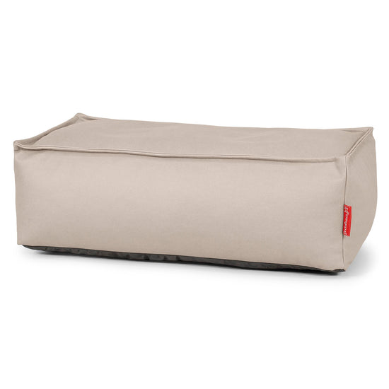 Large Footstool - Vegan Leather Ivory 01