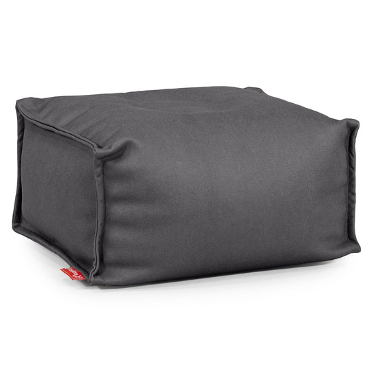 Small Footstool - Vegan Leather Black 01