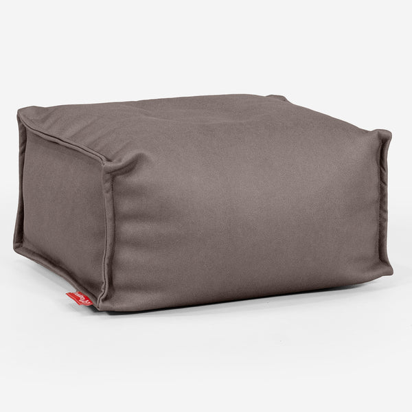 Small Footstool - Vegan Leather Chocolate 01