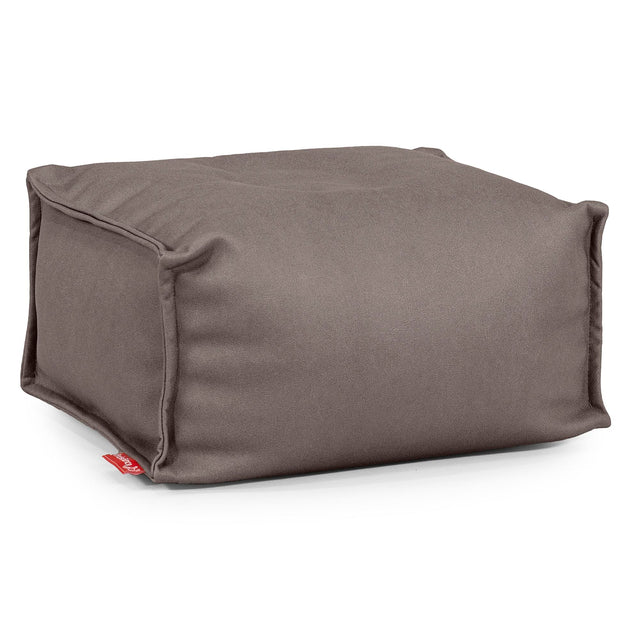 Small Footstool - Vegan Leather Chocolate 01