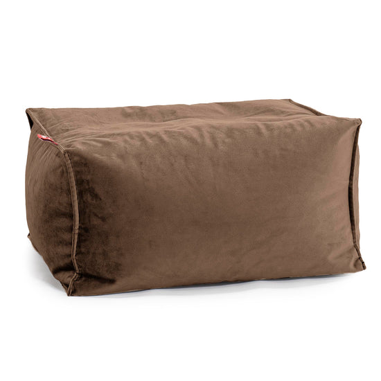 Small Footstool - Velvet Espresso 01