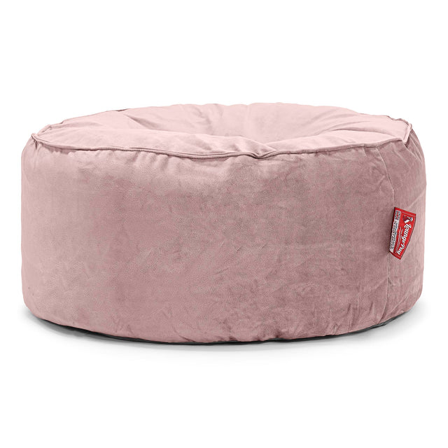Large Round Pouffe - Velvet Rose Pink 01