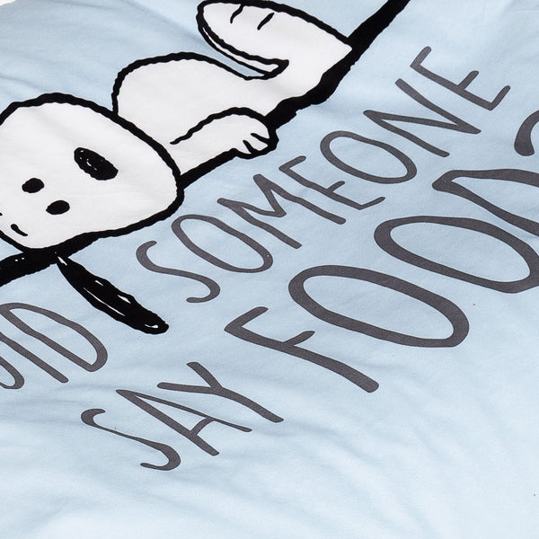 Snoopy Sloucher Large Dog Bed - Hungry Fabric Close-up Image
