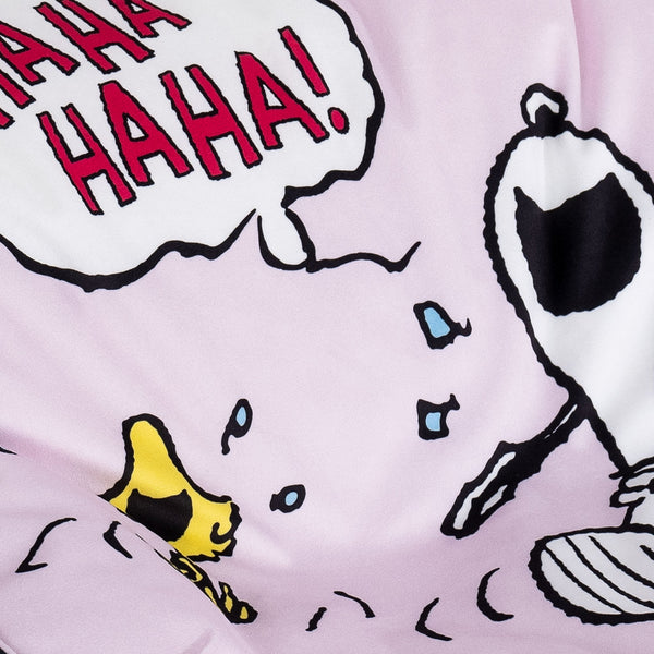 Snoopy Sloucher Child's Bean Bag 2-6 yr - Laughing Fabric Close-up Image