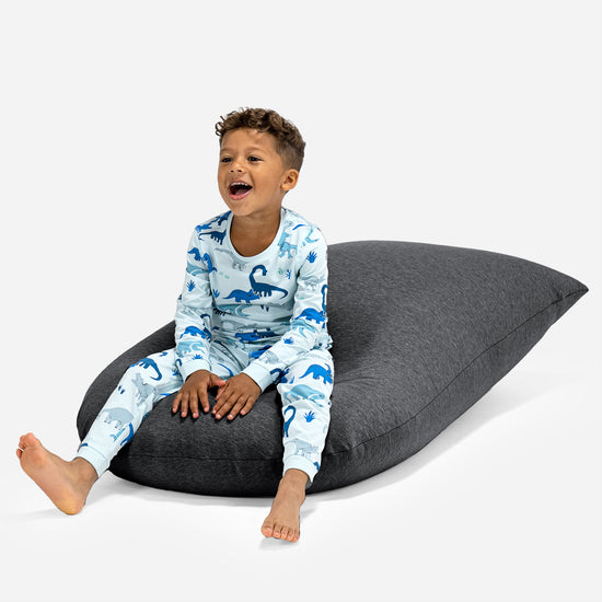 Children's Bean Bag Tall 2-6 yr - Stretchy Cotton Graphite Grey 05