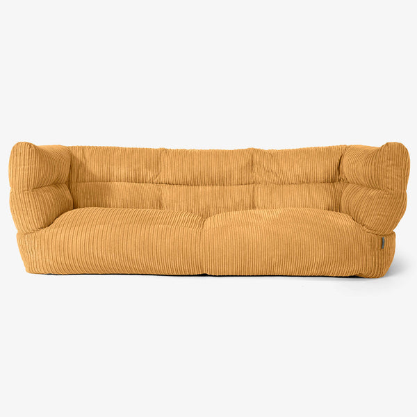 The 3 Seater Albert Sofa Bean Bag 2.0 - Cord Golden Honey 01