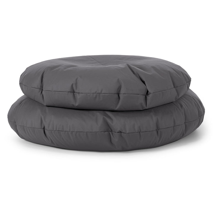 Flexforma Junior Children's Round Floor Cushion Bean Bag 2-14 yr - Easy Clean Dark Grey 03