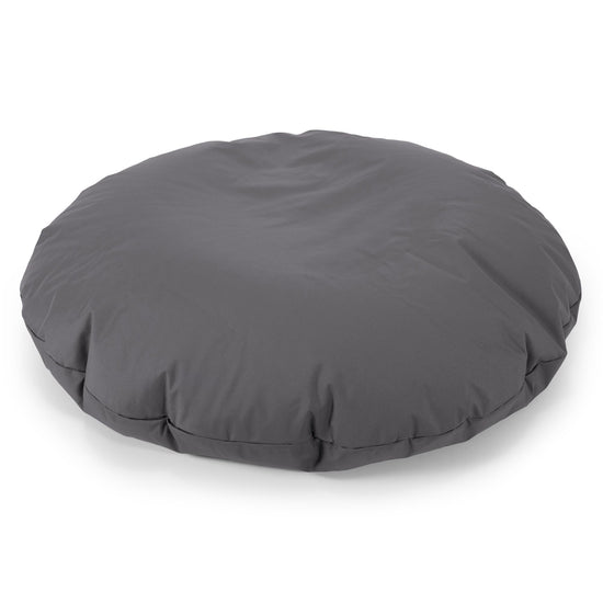 Flexforma Junior Children's Round Floor Cushion Bean Bag 2-14 yr - Easy Clean Dark Grey 01