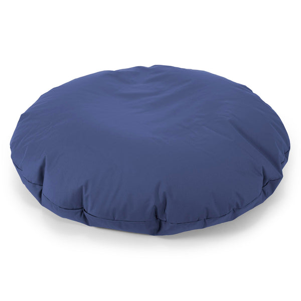 Flexforma Junior Children's Round Floor Cushion Bean Bag 2-14 yr - Easy Clean Navy Blue 01