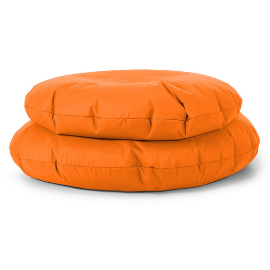 Flexforma Junior Children's Round Floor Cushion Bean Bag 2-14 yr - Easy Clean Orange 03