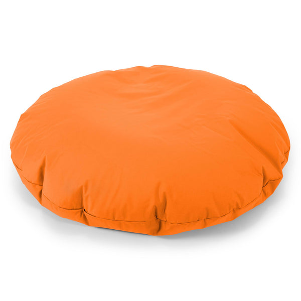 Flexforma Junior Children's Round Floor Cushion Bean Bag 2-14 yr - Easy Clean Orange 01