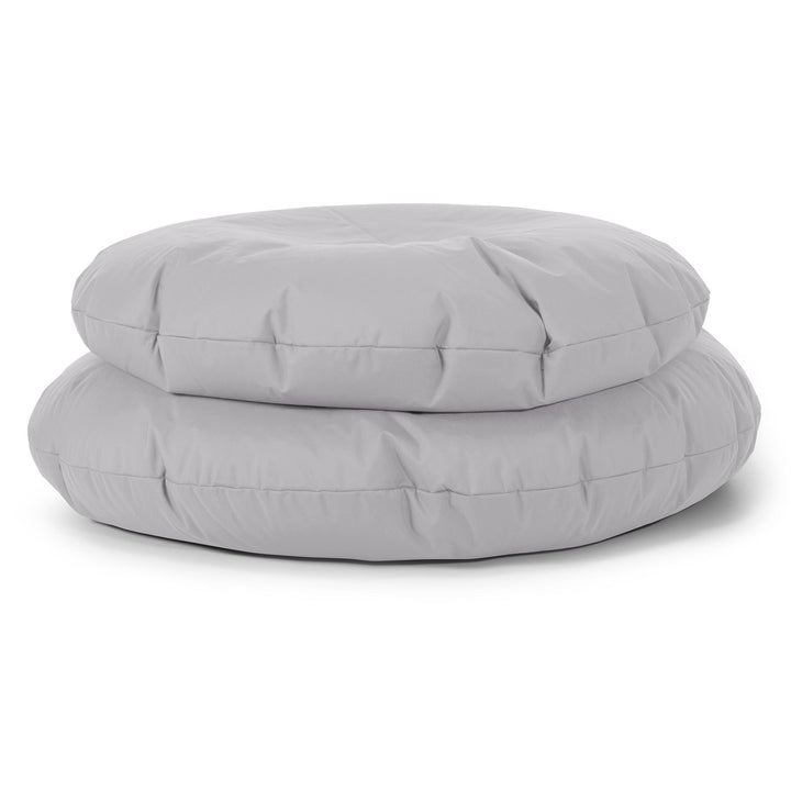 Flexforma Junior Children's Round Floor Cushion Bean Bag 2-14 yr - Easy Clean Silver Grey 03